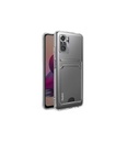 Xiaomi Redmi Note 10S Uyumlu Kılıf Kartlıklı Şeffaf Zore Setra Clear Silikon Kapak