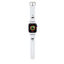 Apple Watch 42mm Uyumlu Karl Lagerfeld Orjinal Lisanslı İkonik Karl & Choupette Logolu Silikon Kordon