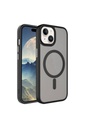 Apple iPhone 15 Plus Uyumlu Kılıf Mat Arka Yüzey Wireless Şarj Özellikli Zore Flet M-safe Kapak