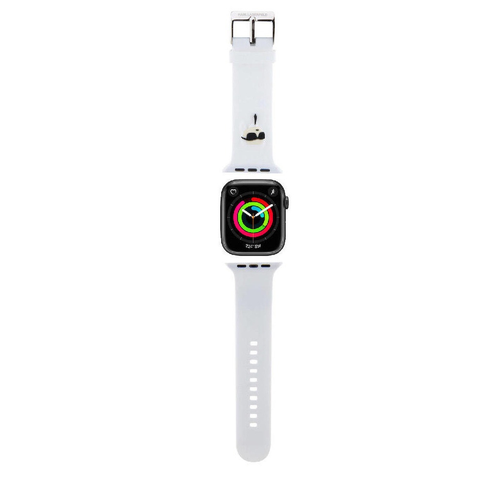 Apple Watch 38mm Uyumlu Karl Lagerfeld Orjinal Lisanslı İkonik Karl Head Logolu Silikon Kordon