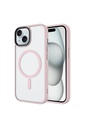 Apple iPhone 15 Pro Uyumlu Kılıf Mat Arka Yüzey Wireless Şarj Özellikli Zore Flet M-safe Kapak