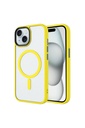 Apple iPhone 15 Pro Uyumlu Kılıf Mat Arka Yüzey Wireless Şarj Özellikli Zore Flet M-safe Kapak