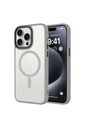 Apple iPhone 15 Pro Uyumlu Kılıf Mat Arka Yüzey Wireless Şarj Özellikli Zore Flet M-safe Kapak