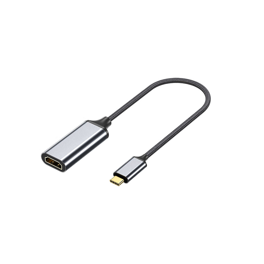 [RNZ-TA92861] Zore QG05 8K 60 Hz Görüntü Kalitesi Type-C to HDMI Dönüştürücü 15cm (Gri)