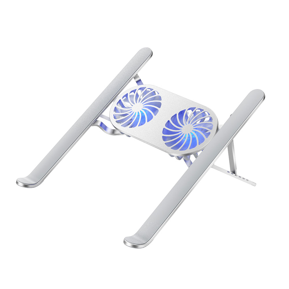 [RNZ-TA93285] Wiwu S400 Pro Çift Fanlı Işıklı Katlanabilir Ayarlanabilir Laptop Standı 5W 3000RPM