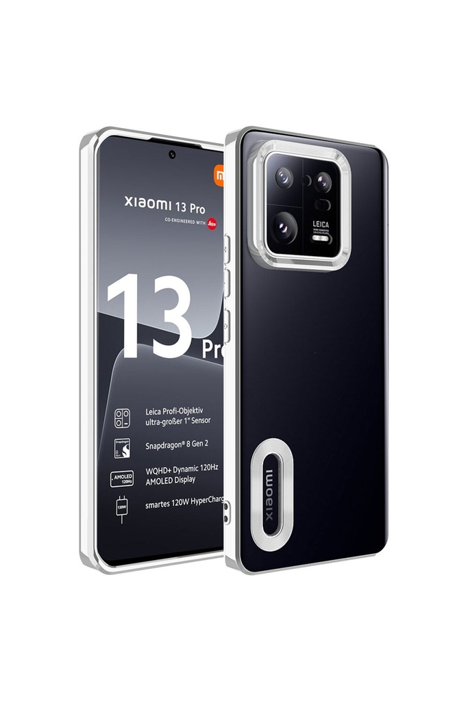 Xiaomi Mi 13 Pro Uyumlu Kılıf Kamera Korumalı Logo Gösteren Zore Omega Kapak