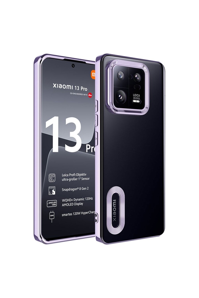 Xiaomi Mi 13 Pro Uyumlu Kılıf Kamera Korumalı Logo Gösteren Zore Omega Kapak