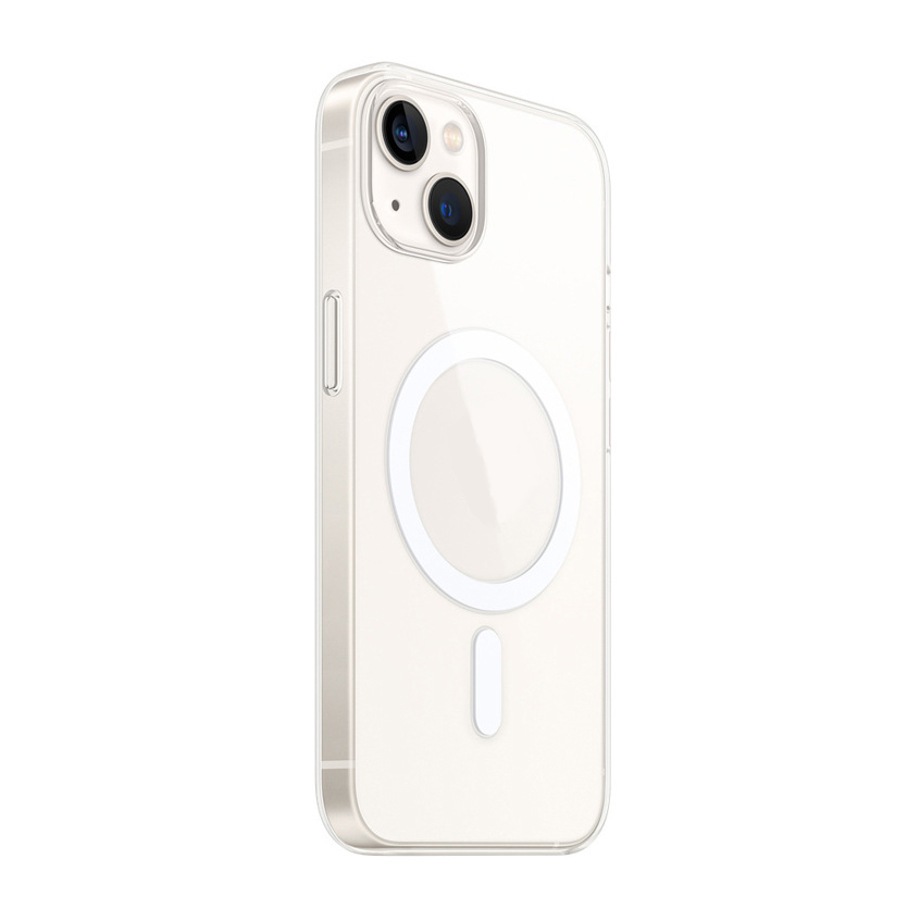 [RNZ-TA93158] Apple iPhone 15 Uyumlu Kılıf Zore M-safe Şarj Özellikli Şeffaf Tek Kamera Çerçeveli Porto Kapak