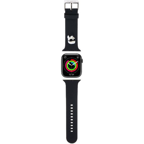 Apple Watch 42mm Uyumlu Karl Lagerfeld Orjinal Lisanslı İkonik Karl Head Logolu Silikon Kordon