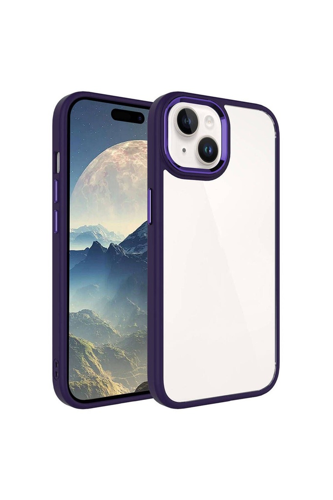 Apple iPhone 15 Uyumlu Kılıf Zore Krom Kapak