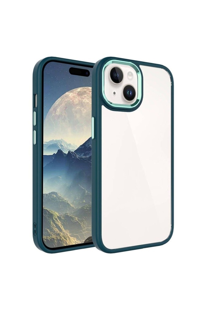 Apple iPhone 15 Uyumlu Kılıf Zore Krom Kapak