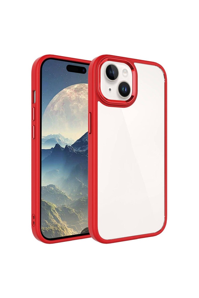 Apple iPhone 15 Uyumlu Kılıf Zore Krom Kapak