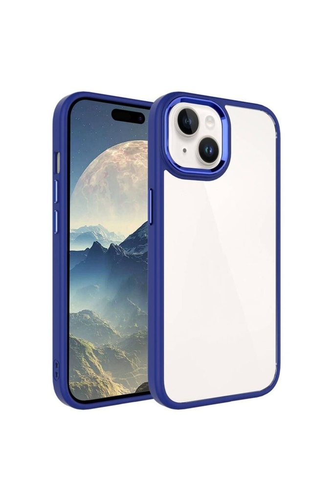 Apple iPhone 15 Uyumlu Kılıf Zore Krom Kapak