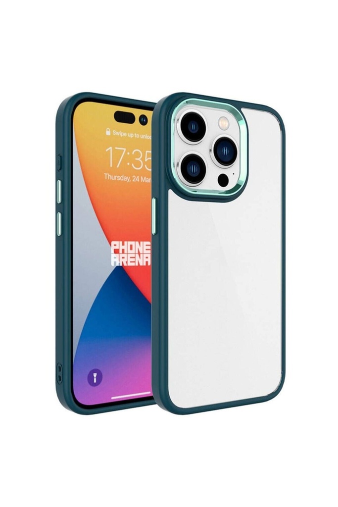 Apple iPhone 15 Pro Uyumlu Kılıf Zore Krom Kapak