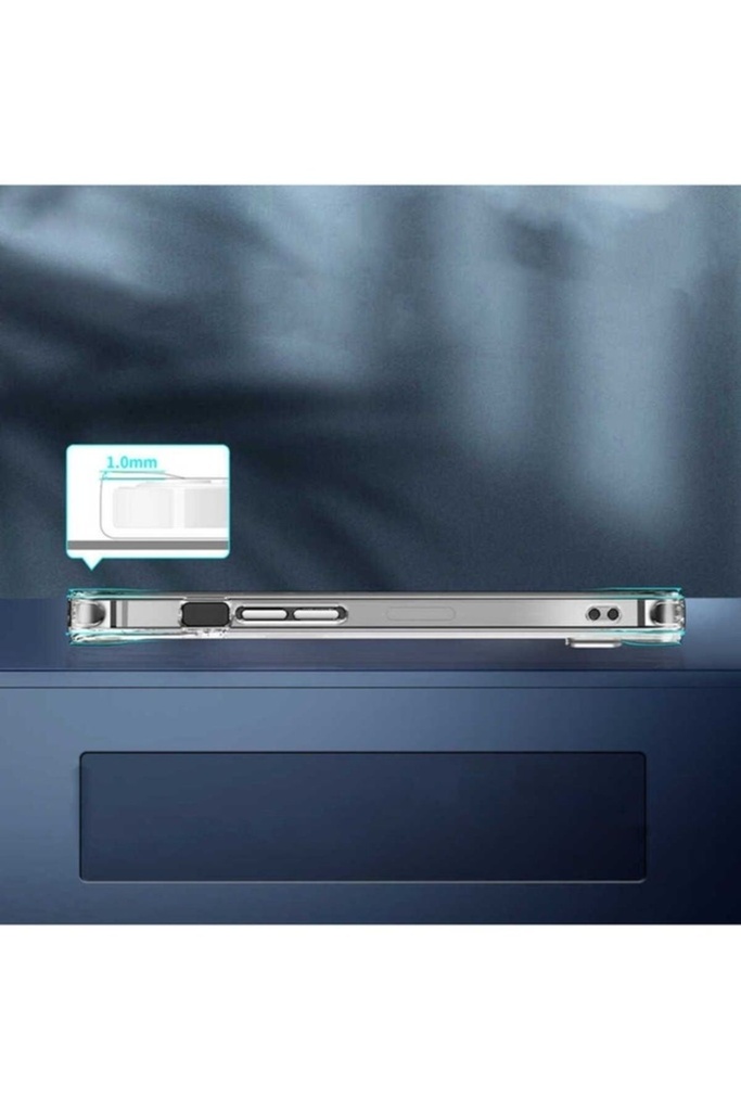 Apple iPhone 12 Pro Uyumlu Kılıf Standlı Şeffaf Silikon Zore L-Stand Kapak