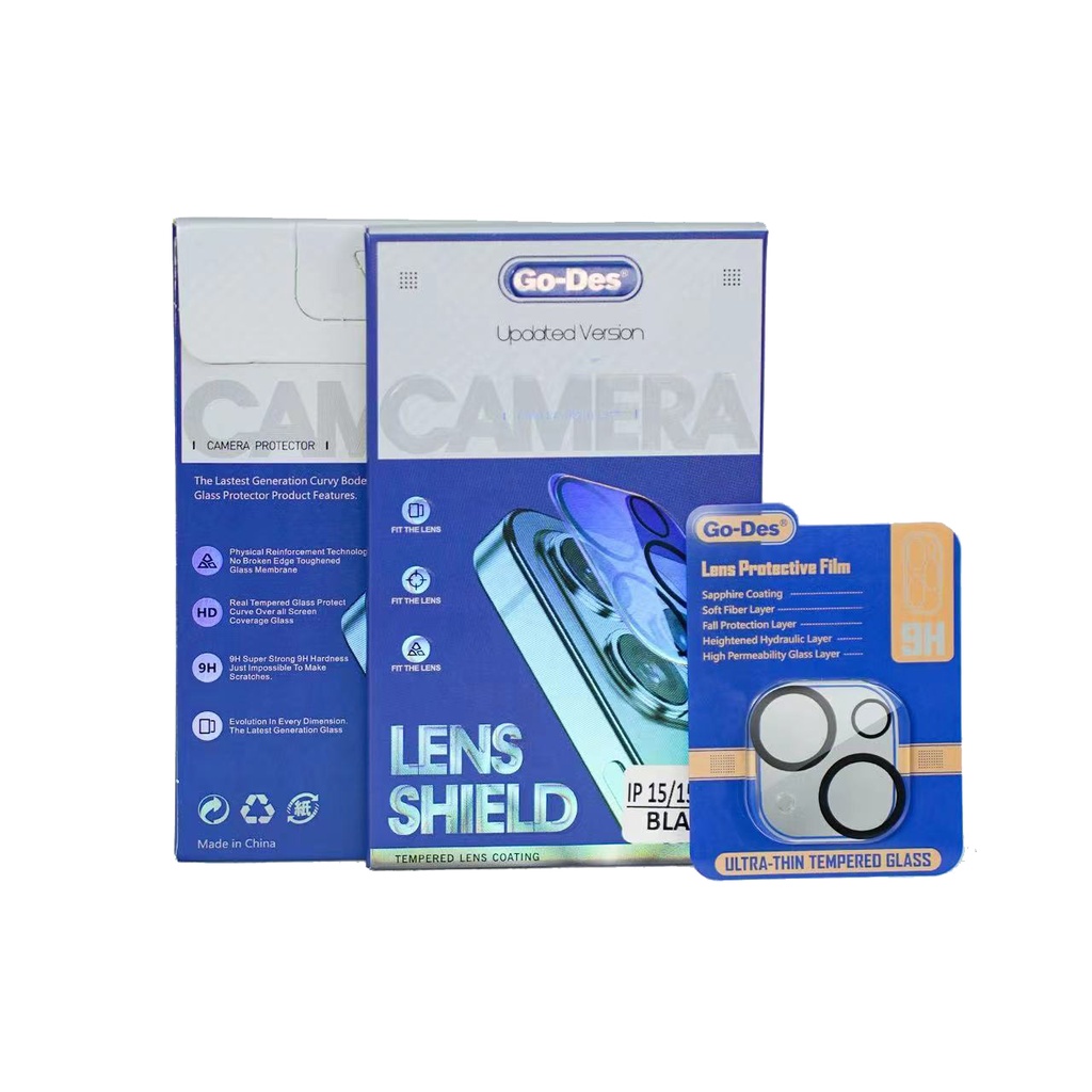 [RNZ-TA93427] Apple iPhone 15 Uyumlu Go Des Lens Shield CL-14 Kamera Lens Koruyucu