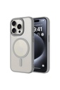 Apple iPhone 15 Pro Max Uyumlu Kılıf Wireless Şarj Özellikli Zore Krom M-safe Silikon Kapak