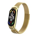 Xiaomi Mi Band 7 Uyumlu Kordon Hasır Metal Mıknatıslı Örgü Zore KRD-01 Kayış