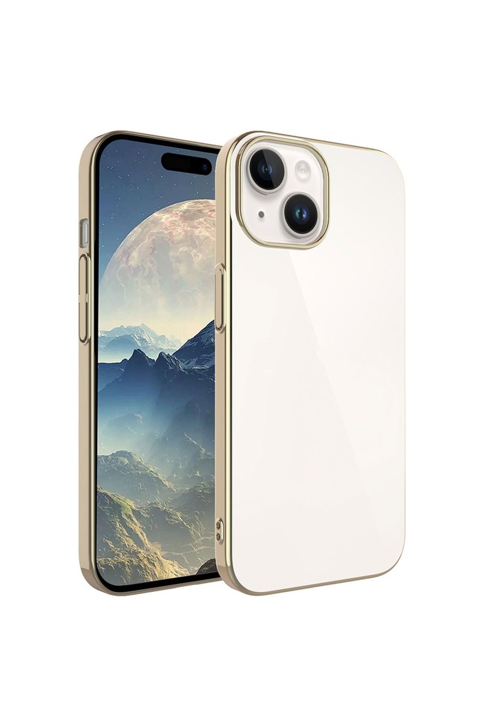 Apple iPhone 15 Plus Uyumlu Kılıf Sert PC Renkli Çerçeveli Zore Riksos Kapak