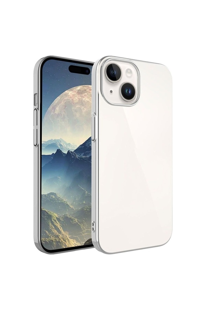 Apple iPhone 15 Plus Uyumlu Kılıf Sert PC Renkli Çerçeveli Zore Riksos Kapak