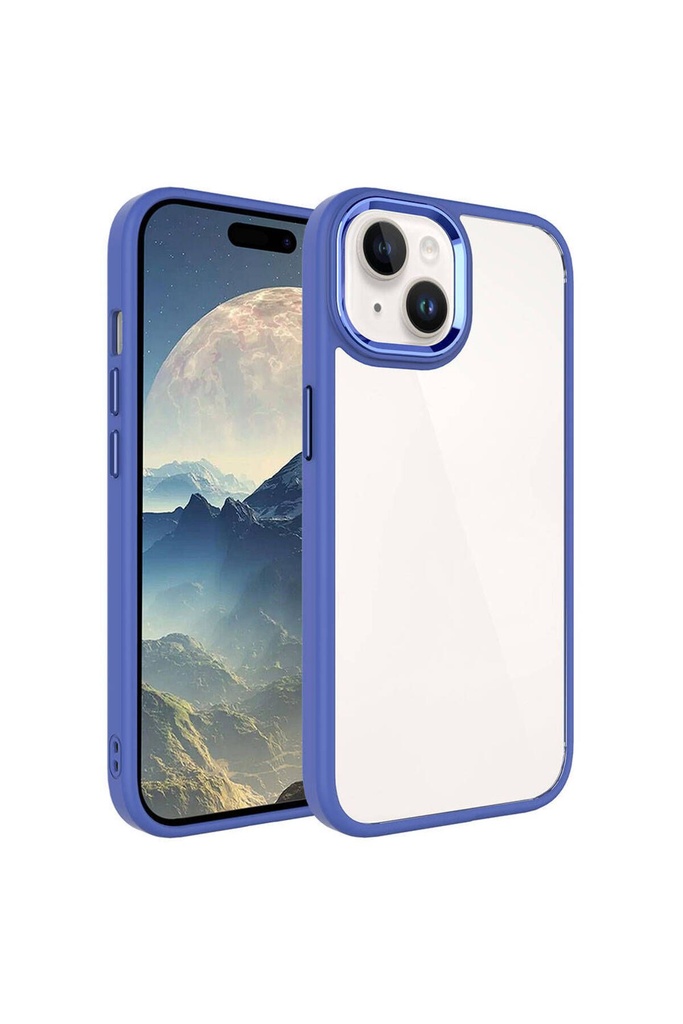 Apple iPhone 15 Plus Uyumlu Kılıf Zore Krom Kapak