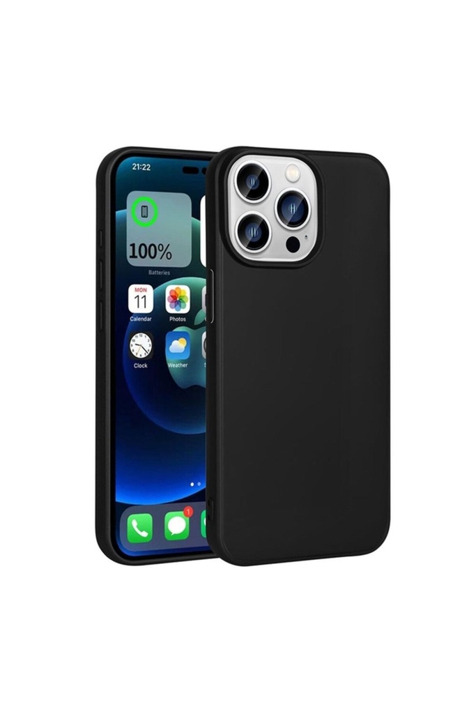[RNZ-TA93201] Apple iPhone 15 Pro Max Uyumlu Kılıf Zore Premier Silikon Kapak (Siyah)