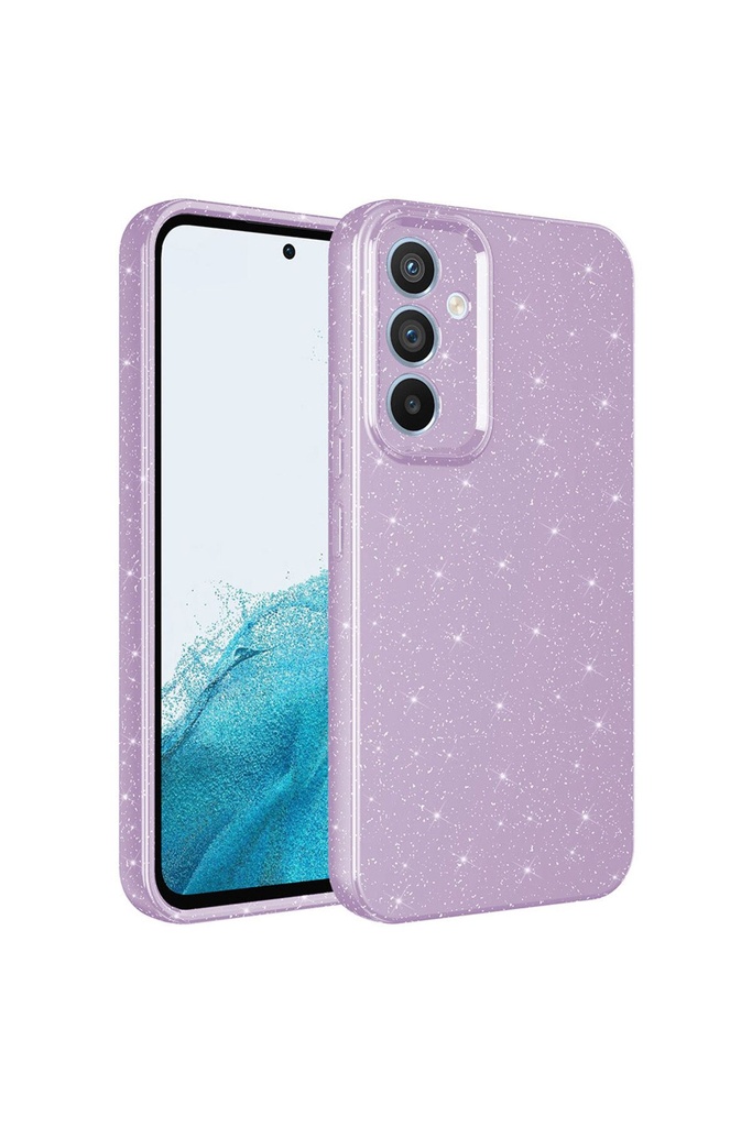 Samsung Galaxy A14 Uyumlu Kılıf Kamera Korumalı Simli Lüks Zore Koton Kapak