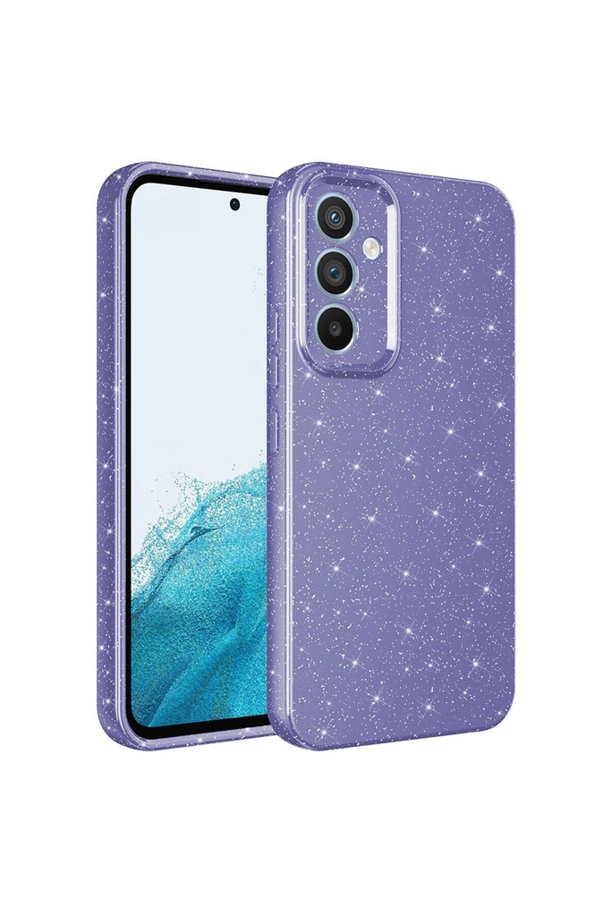 Samsung Galaxy A14 Uyumlu Kılıf Kamera Korumalı Simli Lüks Zore Koton Kapak
