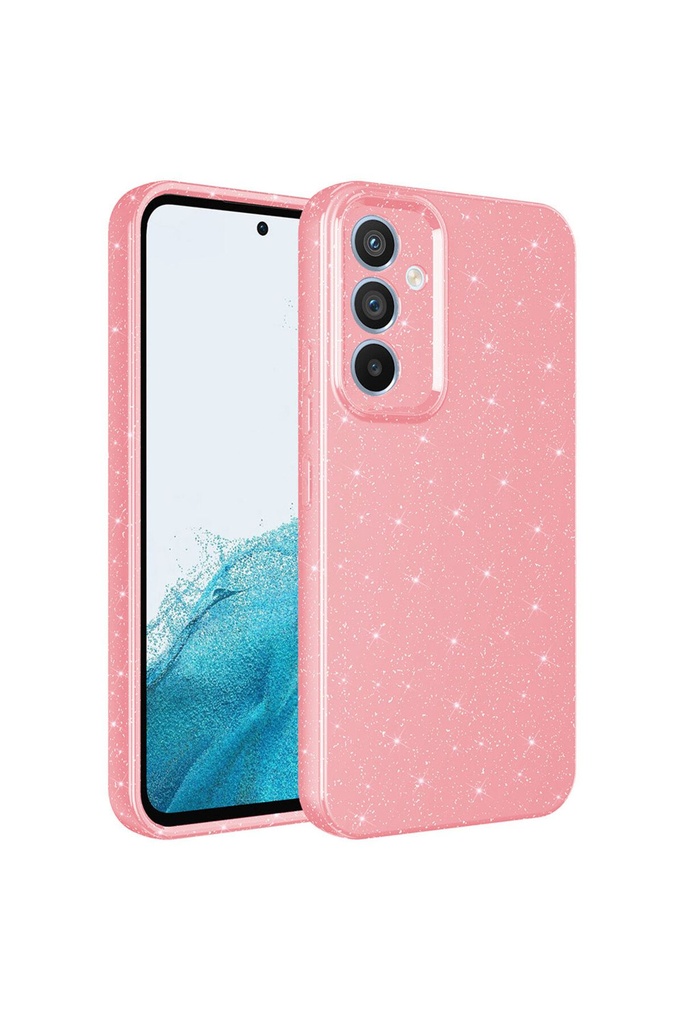 Samsung Galaxy A14 Uyumlu Kılıf Kamera Korumalı Simli Lüks Zore Koton Kapak
