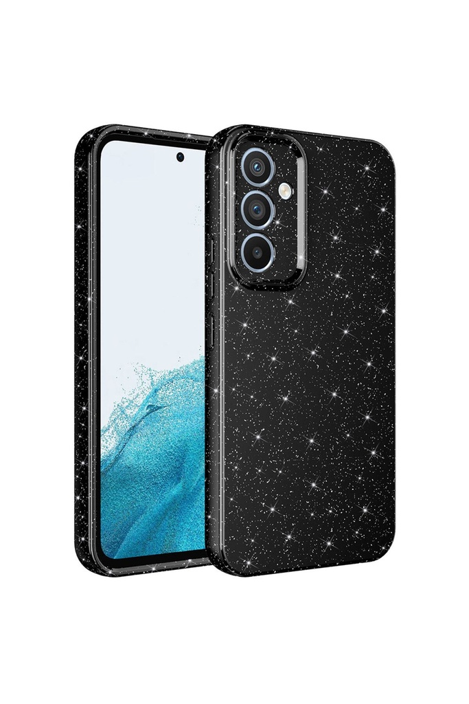 Samsung Galaxy A14 Uyumlu Kılıf Kamera Korumalı Simli Lüks Zore Koton Kapak