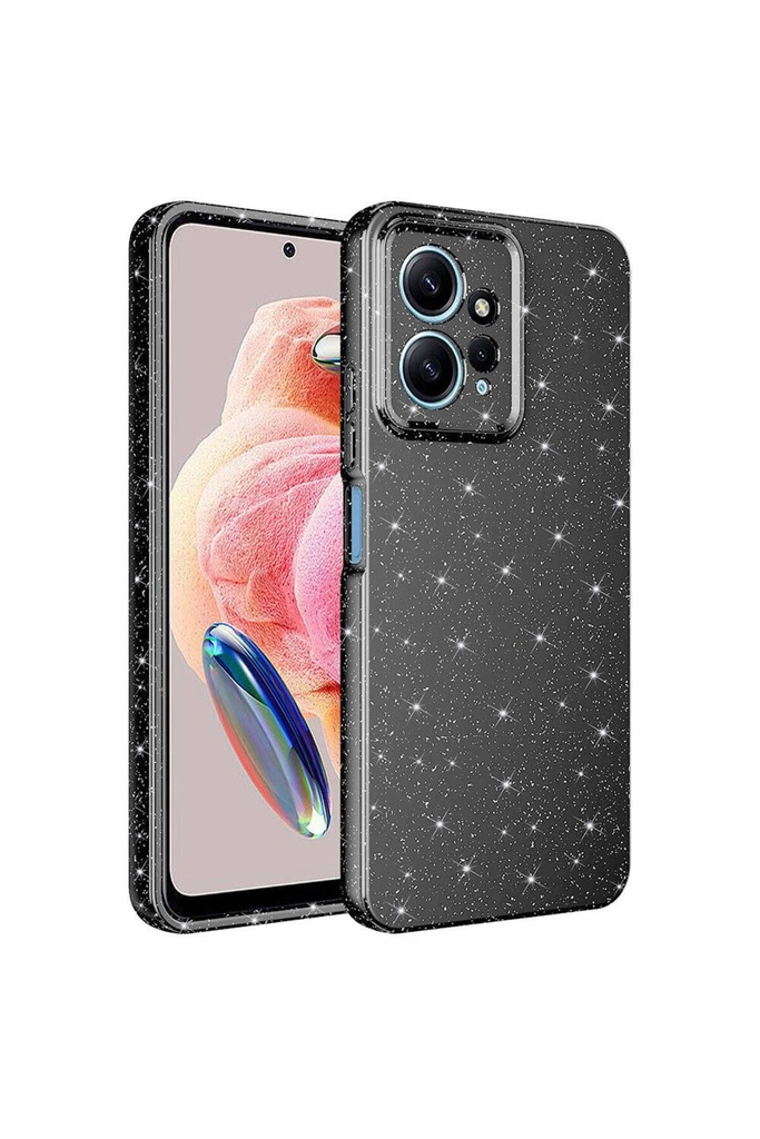 Xiaomi Redmi Note 12 4G Uyumlu Kılıf Kamera Korumalı Simli Lüks Zore Koton Kapak