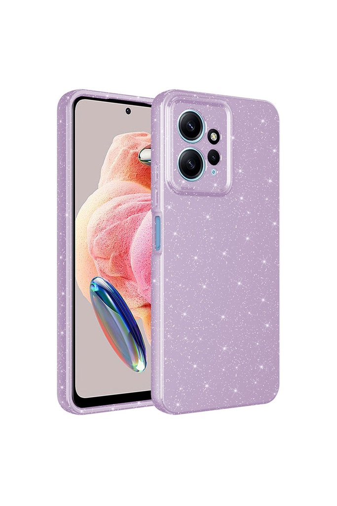 Xiaomi Redmi Note 12 4G Uyumlu Kılıf Kamera Korumalı Simli Lüks Zore Koton Kapak