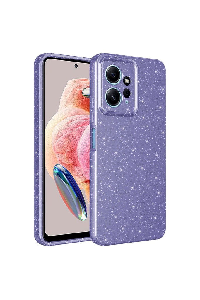 Xiaomi Redmi Note 12 4G Uyumlu Kılıf Kamera Korumalı Simli Lüks Zore Koton Kapak