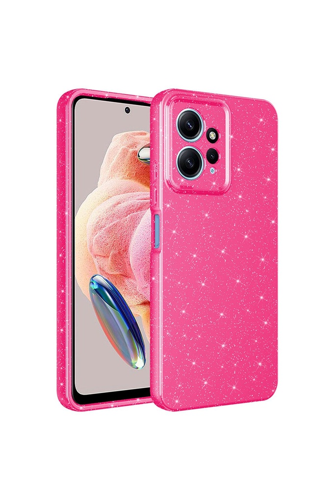 Xiaomi Redmi Note 12 4G Uyumlu Kılıf Kamera Korumalı Simli Lüks Zore Koton Kapak