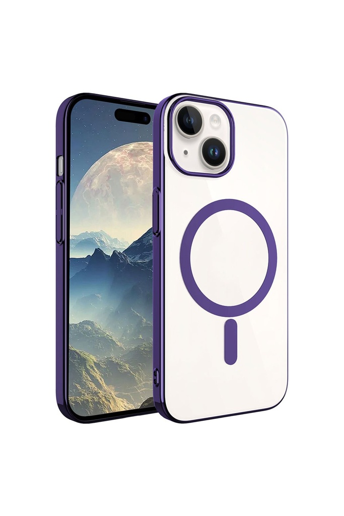 Apple iPhone 15 Uyumlu Kılıf Zore Wireless Şarj Özellikli Pixel M-safe Kapak