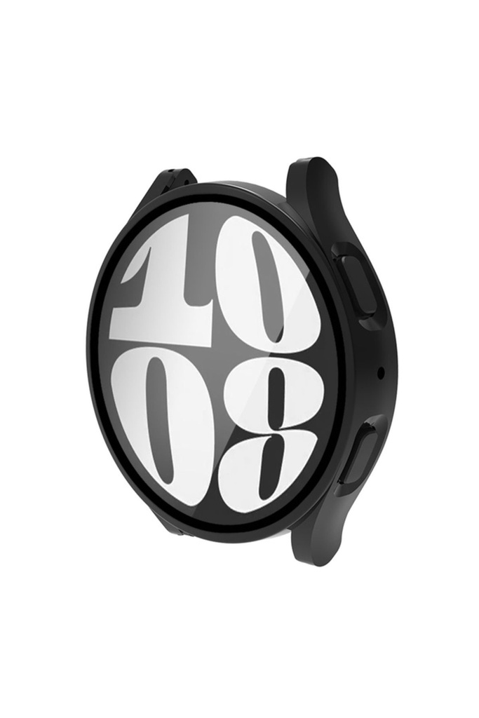 [RNZ-TA93629] Samsung Galaxy Watch 6 40mm Uyumlu Sert PC Kasa ve Ekran Koruyucu Zore Watch Gard 14 (Siyah)