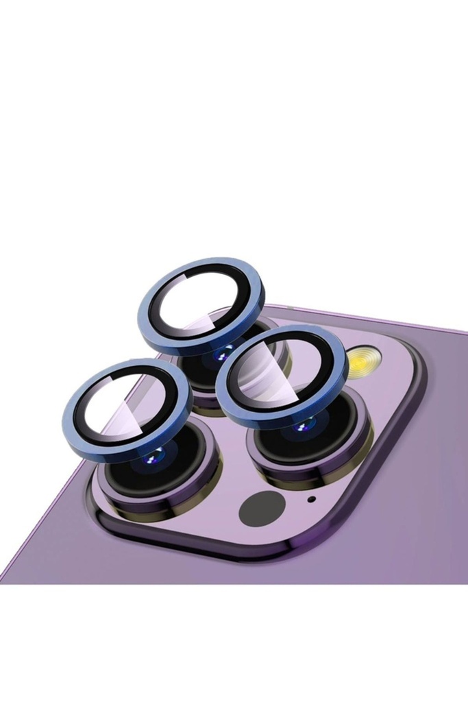 Apple iPhone 15 Pro Max Uyumlu Zore CL-12 Premium Safir Parmak İzi Bırakmayan Anti-Reflective Kamera Lens Koruyucu