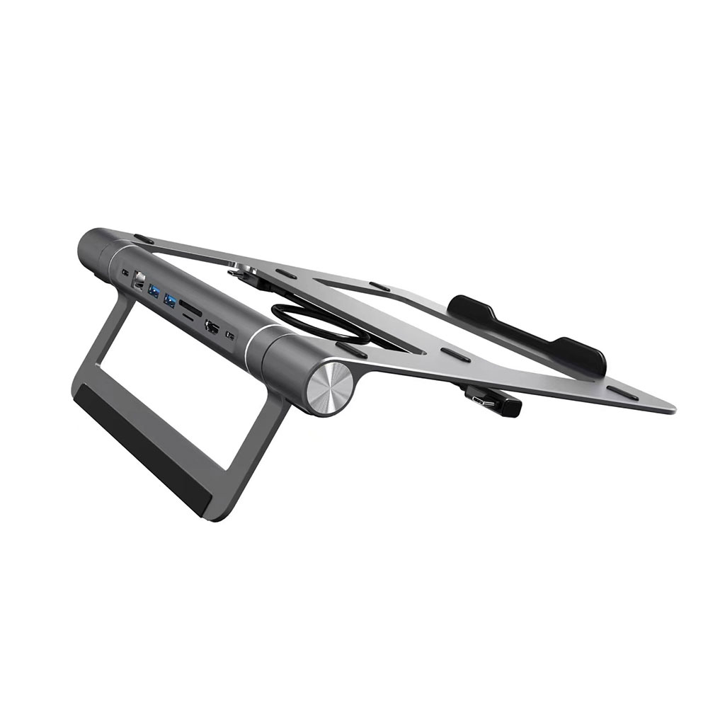 [RNZ-TA93662] Wiwu A821CH 8in1 Hub Bağlantı İstasyonlu Notebook Laptop Standı PD3.0/USB3.0/RJ45 (1000Mbps)/SD/TF/HDMI (4K@30Hz)