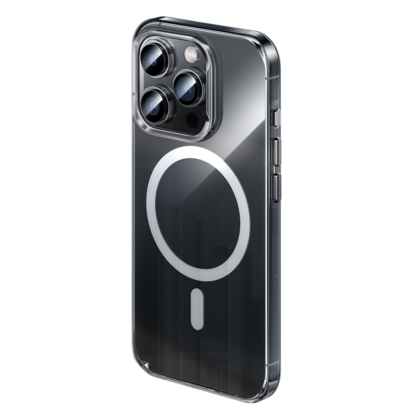 Apple iPhone 15 Pro Uyumlu Kılıf M-safe Şarj Özellikli Benks ​​​​​​Crystal Serisi Şeffaf Kapak