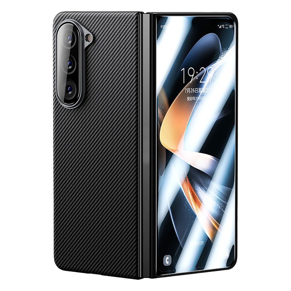[RNZ-TA93690] Samsung Galaxy Z Fold 5 Uyumlu Benks Combo Üçlü Aksesuar Seti (600D Kevlar Kapak + Corning Ekran Koruyucu + Kamera Lens Koruyucu)