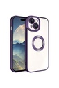 Apple iPhone 15 Uyumlu Kılıf Kamera Korumalı Logo Gösteren Zore Omega Kapak
