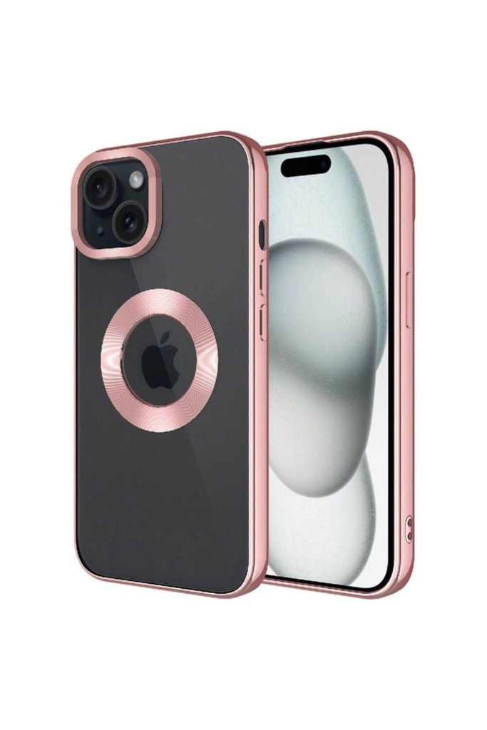Apple iPhone 15 Uyumlu Kılıf Kamera Korumalı Logo Gösteren Zore Omega Kapak