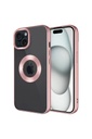 Apple iPhone 15 Uyumlu Kılıf Kamera Korumalı Logo Gösteren Zore Omega Kapak