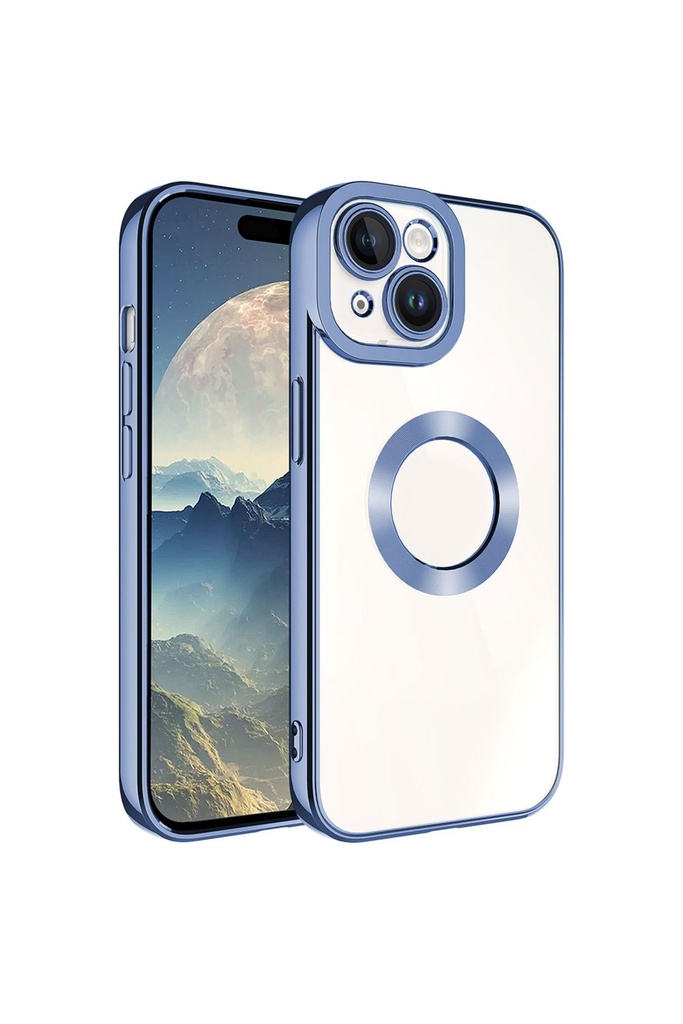 Apple iPhone 15 Uyumlu Kılıf Kamera Korumalı Logo Gösteren Zore Omega Kapak