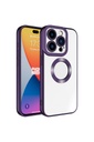 Apple iPhone 15 Pro Max Uyumlu Kılıf Kamera Korumalı Logo Gösteren Zore Omega Kapak