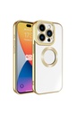 Apple iPhone 15 Pro Max Uyumlu Kılıf Kamera Korumalı Logo Gösteren Zore Omega Kapak