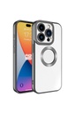Apple iPhone 15 Pro Max Uyumlu Kılıf Kamera Korumalı Logo Gösteren Zore Omega Kapak