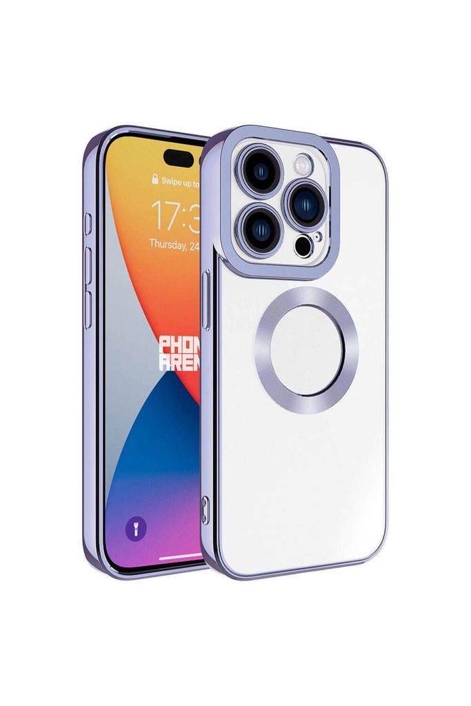 Apple iPhone 15 Pro Max Uyumlu Kılıf Kamera Korumalı Logo Gösteren Zore Omega Kapak