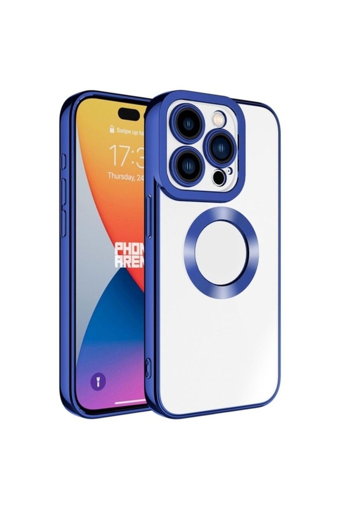 Apple iPhone 15 Pro Max Uyumlu Kılıf Kamera Korumalı Logo Gösteren Zore Omega Kapak