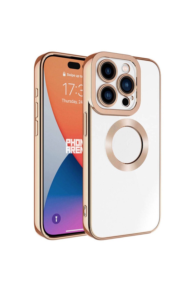 Apple iPhone 15 Pro Max Uyumlu Kılıf Kamera Korumalı Logo Gösteren Zore Omega Kapak